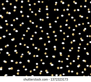 Polka dots brush painting pattern on background - hand drawn, colorful holiday background, web icon, symbol, sign, romantic wedding, love card - vector abstract background