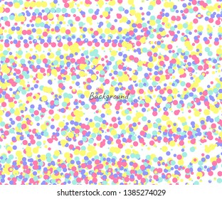 Polka dots brush painting pattern on background, colorful holiday background, web icon, symbol, sign, romantic wedding, love card - vector abstract background