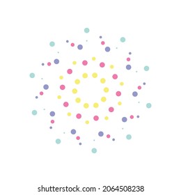 Polka dots colorful background. Holiday background, web icon, symbol, sign, romantic wedding, love card - vector abstract background 