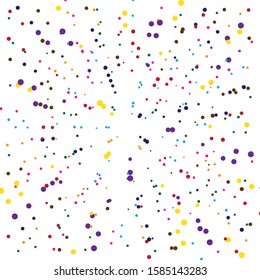 Polka dots colorful pattern on white background
