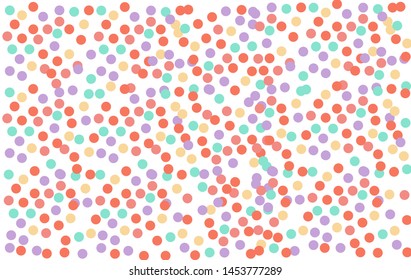 Polka dots colorful vector background. Abstract illustration wallpaper texture. Template for website design and social media advertising. 