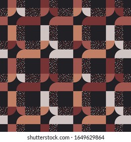 Polka dots. Design of geometric shapes. Seamless pattern. Vector illustration for web design or print.