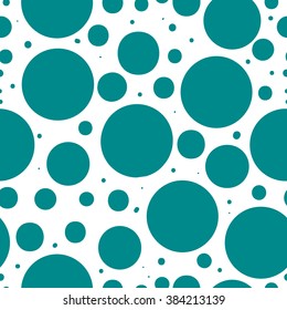 Polka Dots Of Different Sizes. Seamless Pattern.