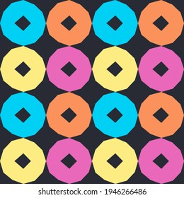 Polka dots. Ethnic seamless pattern of geometric shapes. Scribbles. Can be used for social media, posters, email, print, ads designs.