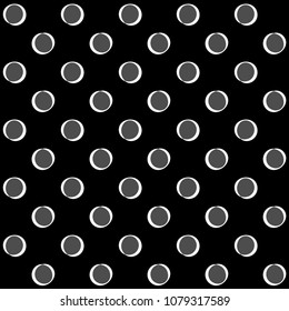 Polka dots geometric seamless pattern. Fashion graphic background design. Modern stylish abstract texture. Monochrome template for prints, textiles, wrapping, wallpaper etc Stock Vector illustration