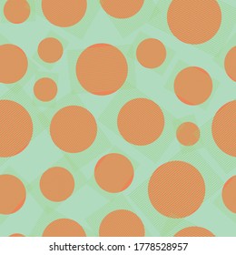 Polka dots geometric seamless vector pattern. Abstract surface print design for fabrics, stationery, and packaging.