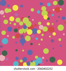 Composición del índigo rojo multicolor verde de los puntos polacos. Fondo color turquesa color de juego púrpura amarillo. Los Niños Mess Pastel Juego Patrón Azul. Papel tapiz de los Círculos Arcoiris Rosa Oscuro para Niños.