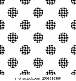 Polka Dots Houndstooth Pattern Textile  Fabrics Apparel