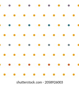El polka pega un patrón vectorial sin costuras laconico. Plantilla para imprimir papel de embalaje para regalos de vacaciones.