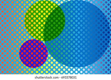 Polka dots multicolored background vector illustration