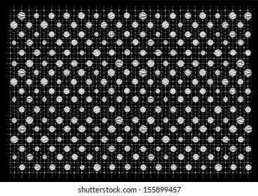 polka dots on blackboard