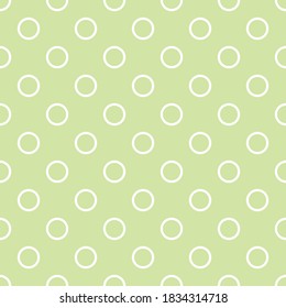 Polka dots on mint green background retro seamless vector pattern