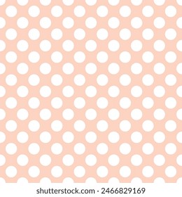 Polka dots on neutral background retro seamless vector pattern