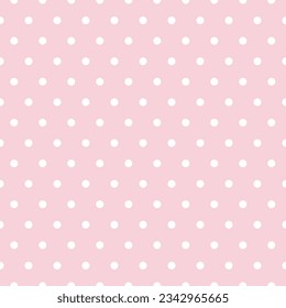 Polka dots on a pink background that looks simple and charming.