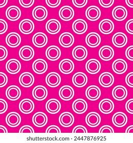 Polka dots sobre fondo rosa retro patrón de Vector sin costuras