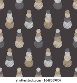 Polka dots ornament. Hatch. Seamless pattern. Vector illustration for web design or print.