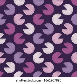 Polka dots ornament. Hatch. Seamless pattern. Vector illustration for web design or print.
