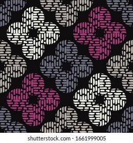 Polka dots ornament. Hatch. Seamless pattern. Vector illustration for web design or print.