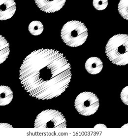 Polka dots ornament. Seamless pattern. Vector illustration for web design or print.