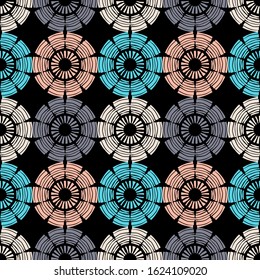 Polka dots ornament. Seamless pattern. Vector illustration for web design or print.