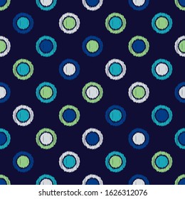 Polka dots ornament. Seamless pattern. Vector illustration for web design or print.