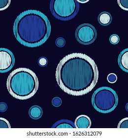 Polka dots ornament. Seamless pattern. Vector illustration for web design or print.