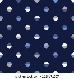 Polka dots ornament. Seamless pattern. Vector illustration for web design or print.