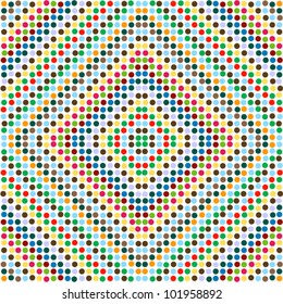 Polka dots in pastel colors in diagonal