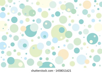 Polka dots, pastel green tones Cute on a white background