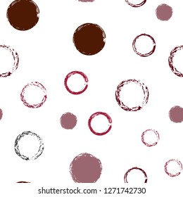Polka dots pastel seamless pattern. Chalk brush hand drawn rounds, hoops, rings endless repeat print, abstract geometric pattern. Trending pastel ornament background. Polka dot vector illustration.