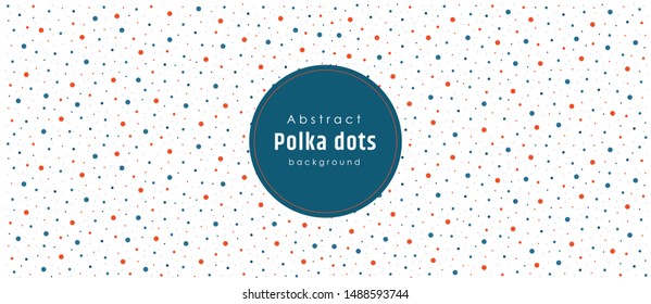 Polka dots pastel vector background. Abstract illustration wallpaper texture. Template for website design and social media advertising.