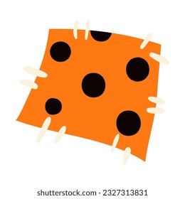Los puntos de la polka ponen parche en la ilustración de un accesorio de disfraces de Halloween. Diseño plano de estilo caricatura, vector aislado. Menores de estacional, fiesta de vacaciones de otoño, cosplay, carnaval, decoración