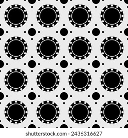 Polka Dots Pattern Fabric Design Color Black White Circle Vector illustration Concept Print Clothing Pants Shirts Necktie Bag, Ethnic Multipurpose cloth Textile industry and more.