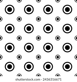 Polka Dots Patrón Diseño de la tela Color Negro Círculo Blanco Ilustración vectorial Concepto Imprimir Ropa Pantalones Camisas Bolso de corbata, Tela multiusos étnica Industria textil y más.