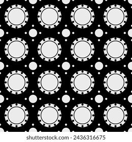 Polka Dots Pattern Fabric Design Color Black White Circle Vector illustration Concept Print Clothing Pants Shirts Necktie Bag, Ethnic Multipurpose cloth Textile industry and more.