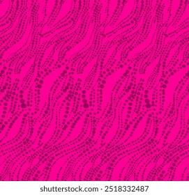 Polka Dots Pattern Fashion Print. abstract pattern. vector illustration. silhouettes plant and flower design