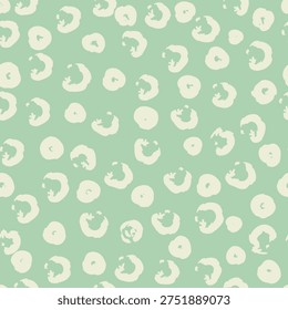 Polka dots pattern, hand drawn dots different sizes. Seamless pattern with dots for wrapping paper, card, fabric.