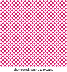 Polka dots pattern, pink dotted vector illustration