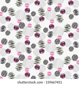 polka dots pattern, retro style