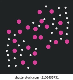 Polka dots pattern simple design vector illustration with black background