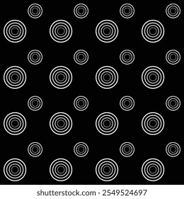 Polka Dots Patterns Diseño de la tela Color Negro Blanco Círculo Ilustración vectorial Concepto Imprimir Ropa Pantalones Camisas Corbata Bolso, Tela étnica de usos múltiples Industria textil y más