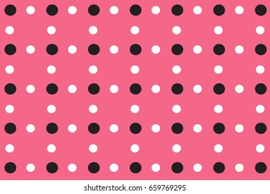 Polka dots pink modern vector elegant pattern