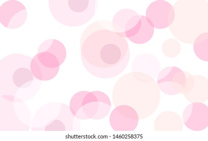 Polka dots pink pastel vector background. Abstract illustration wallpaper texture. Template for website design and social media advertising. Valentines day concept.