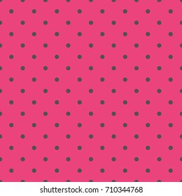 Polka dots pink pattern. Vector illustration