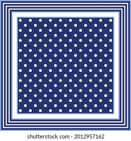 Polka dots scarf pattern. Vector patch for print, fabric, scarf design.