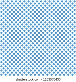 Polka dots seamless pattern, blue dotted vector illustration