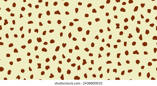 Polka dots seamless pattern. Boho hand drawn background