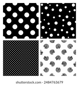 Polka Dots Seamless Pattern Collection EPS