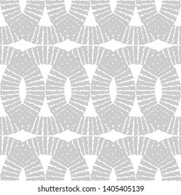 Polka dots seamless pattern. Color - black and white. Ethnic print. Boho. Simple design. Vector geometric background. Can be used in printing, textile, wrapping, web-design.