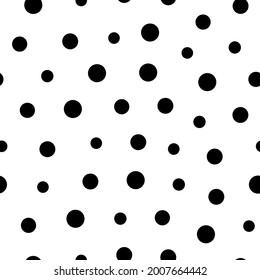 Polka dots seamless pattern. Contemporarya background, abstract wallpaper, modern art print. Vector illustration